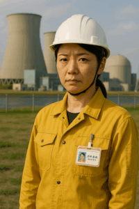 原子力発電所で働く女性